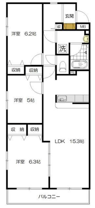 プライム藤が丘の間取り