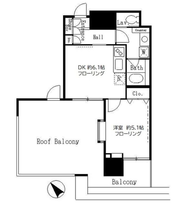 東京都荒川区荒川1(マンション)の賃貸物件の間取り