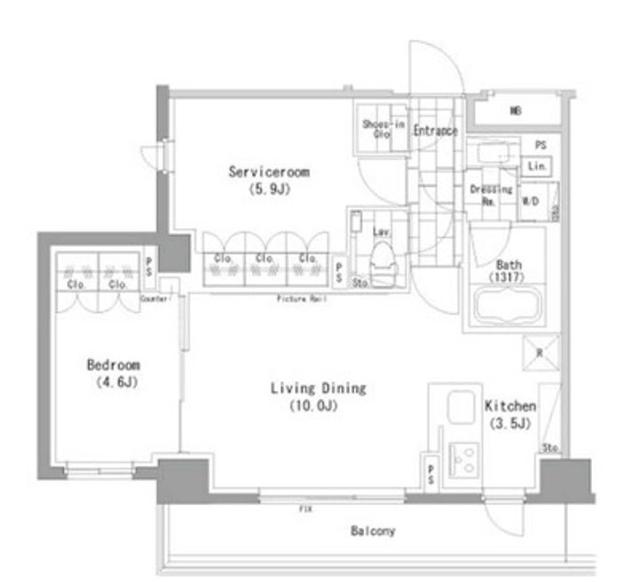 ザ・パークハビオ横浜山手の間取り