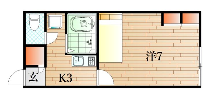 山口県下関市伊倉新町3(アパート)の賃貸物件の間取り