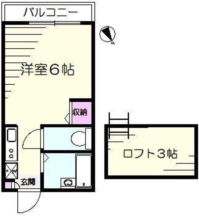 神奈川県横浜市神奈川区白幡上町(アパート)の賃貸物件の間取り