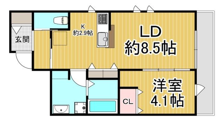 オリビア苦楽園の間取り