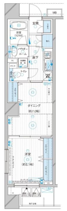 レグラス横浜ポートサイドの間取り