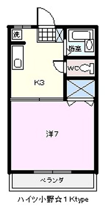 ハイツ小野の間取り