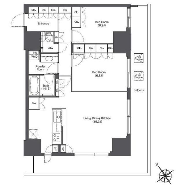 東京ポートシティ竹芝 レジデンスタワーの間取り