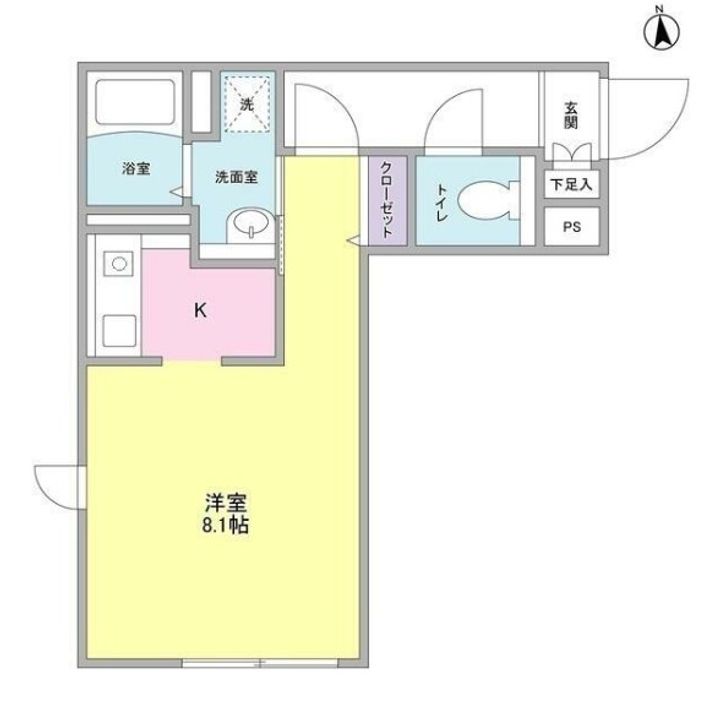 東京都新宿区高田馬場3(マンション)の賃貸物件の間取り