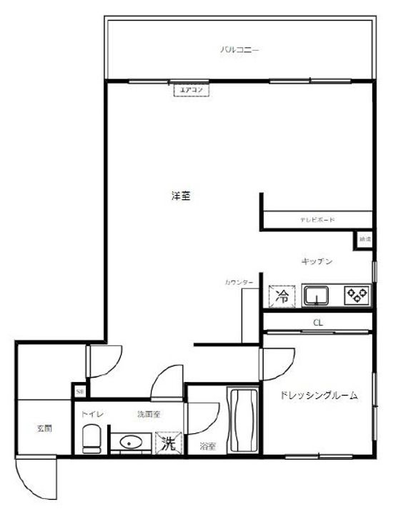 東京都渋谷区代々木4(マンション)の賃貸物件の間取り