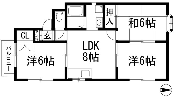 レークサイド3の間取り