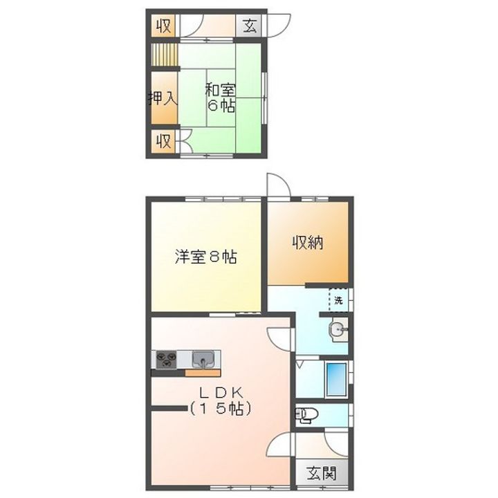 三重県鈴鹿市白子1(一戸建)の賃貸物件の間取り