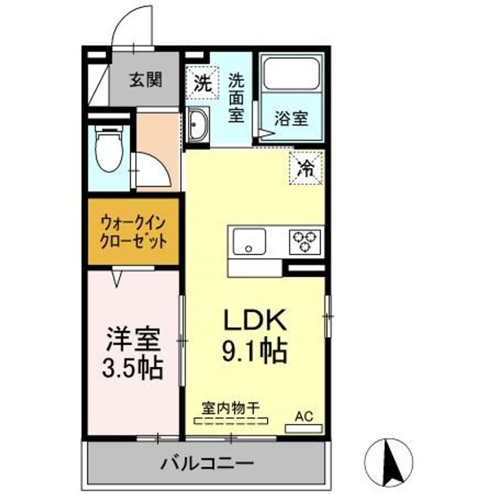 東京都調布市多摩川3(アパート)の賃貸物件の間取り