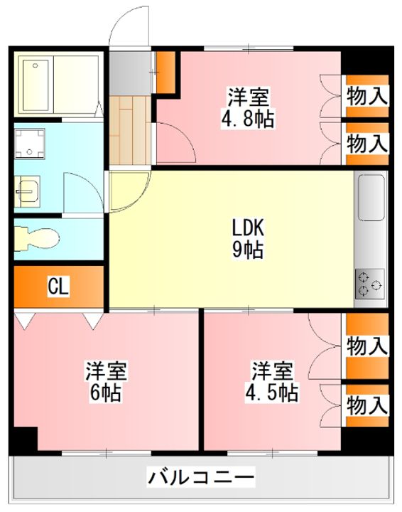 サヴァーブス菱山の間取り