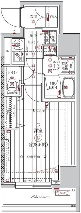 ユリカロゼ東向島の間取り