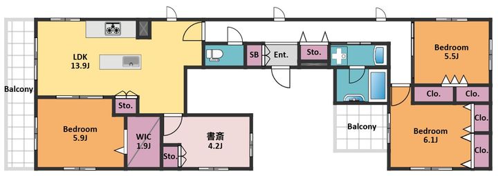 (仮称)白金3丁目メゾンの間取り