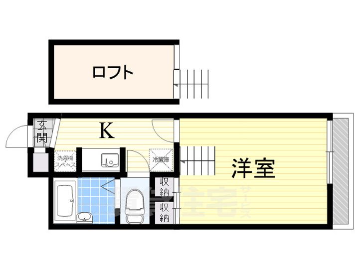 大阪府高槻市氷室町2(アパート)の賃貸物件の間取り
