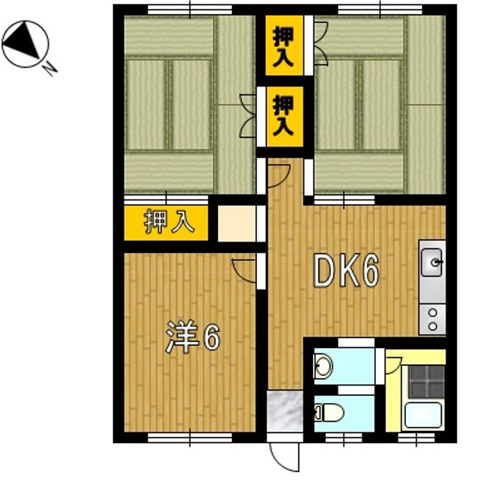 三川ハイツの間取り