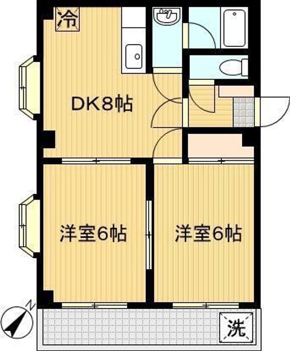 サンハイツ堀之内Cの間取り