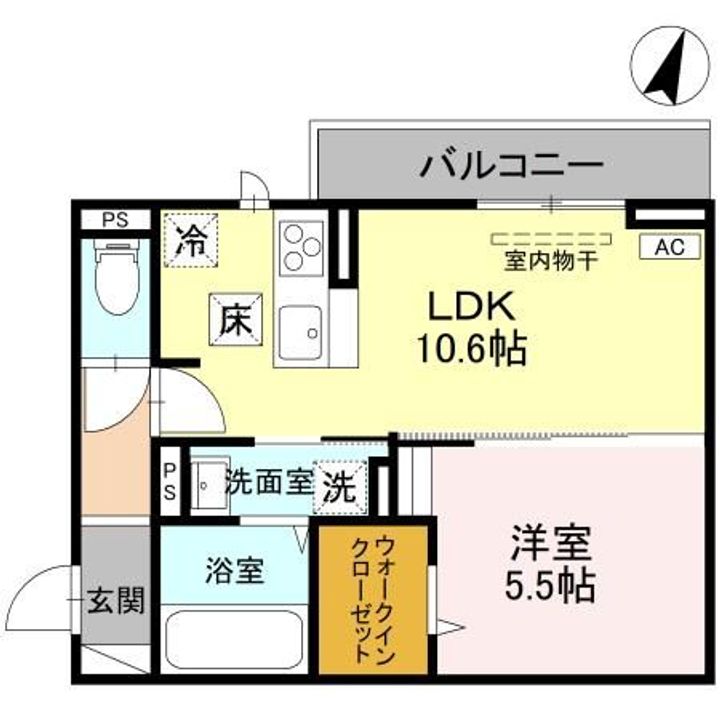 新潟県新潟市中央区幸西2(アパート)の賃貸物件の間取り