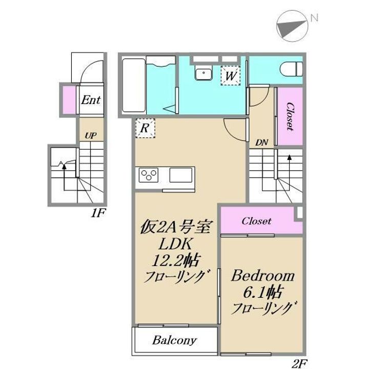 神奈川県藤沢市鵠沼橘2(アパート)の賃貸物件の間取り