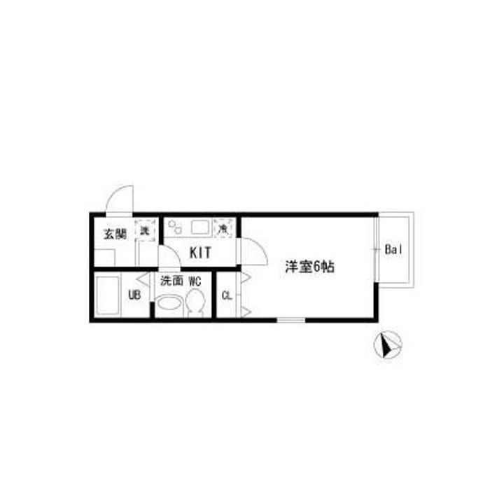 東京都大田区蒲田2(アパート)の賃貸物件の間取り