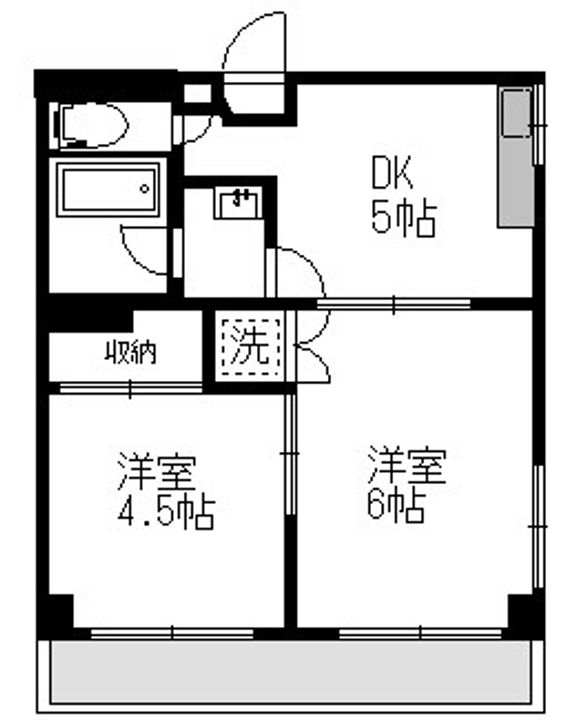 埼玉県川口市栄町2(マンション)の賃貸物件の間取り