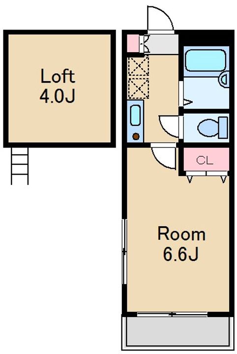 東京都杉並区高円寺北3(アパート)の賃貸物件の間取り