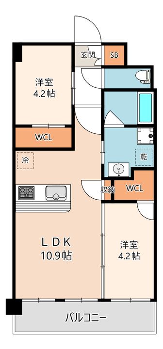 スプランディッド城東関目の間取り