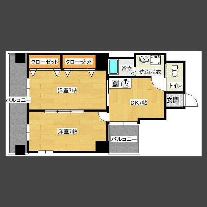 広島県呉市本通3(マンション)の賃貸物件の間取り
