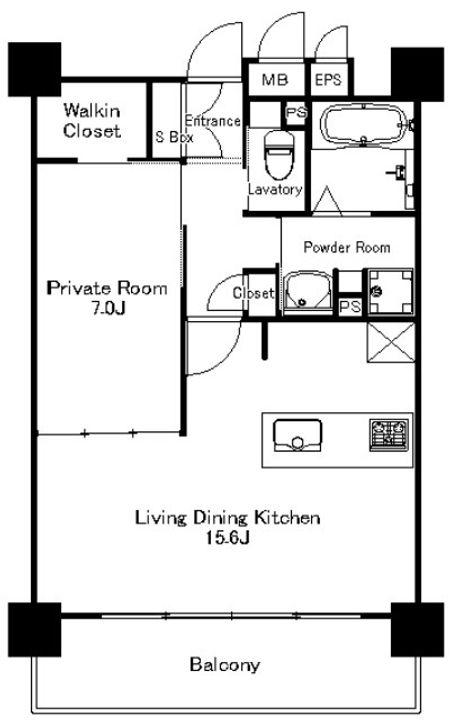 アルファライフ博多プレシャスの間取り