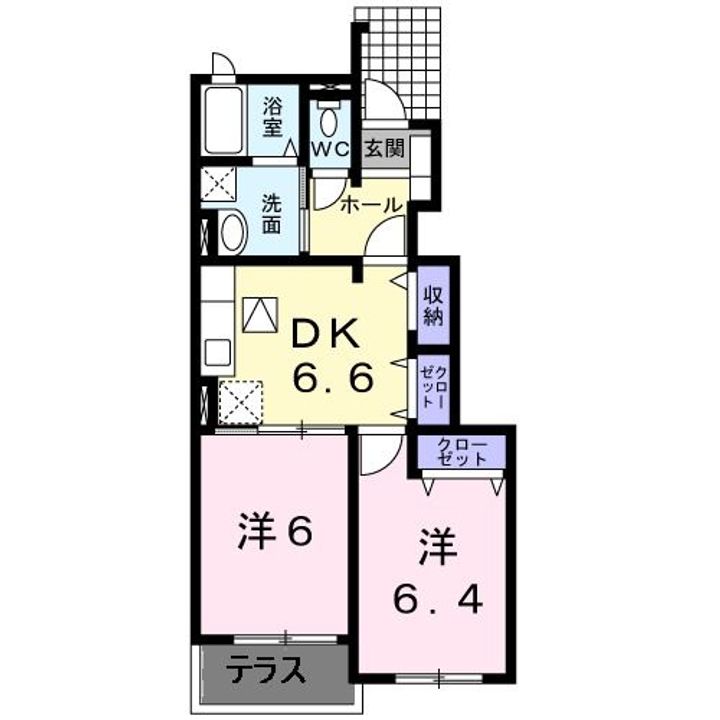 カーサ・陽だまりの間取り