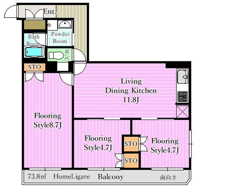 ソルトメゾンの間取り