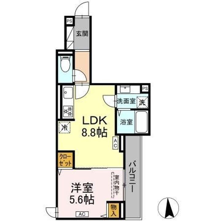 神奈川県川崎市川崎区旭町2(アパート)の賃貸物件の間取り