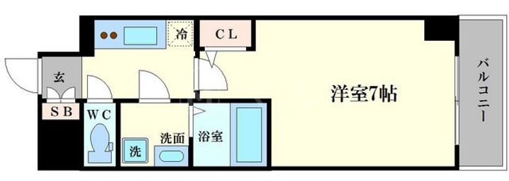エスリード阿波座ラグジェの間取り