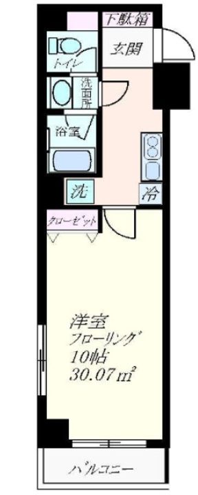 神奈川県横浜市神奈川区西神奈川1(マンション)の賃貸物件の間取り