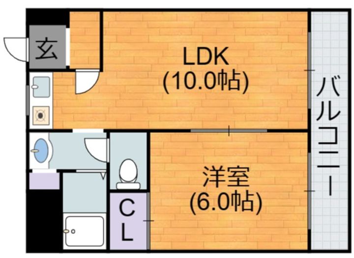 大阪府大阪市平野区西脇1(マンション)の賃貸物件の間取り