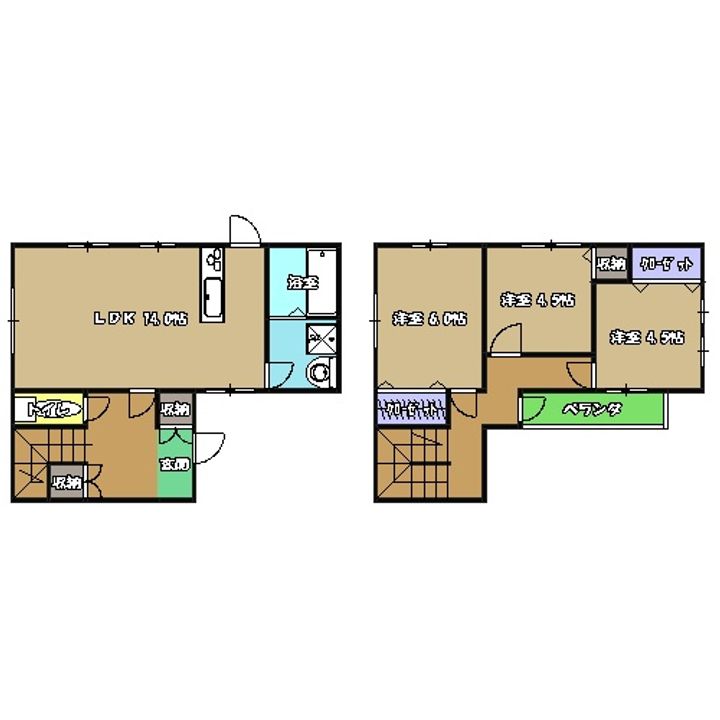 高知県高知市北秦泉寺(一戸建)の賃貸物件の間取り