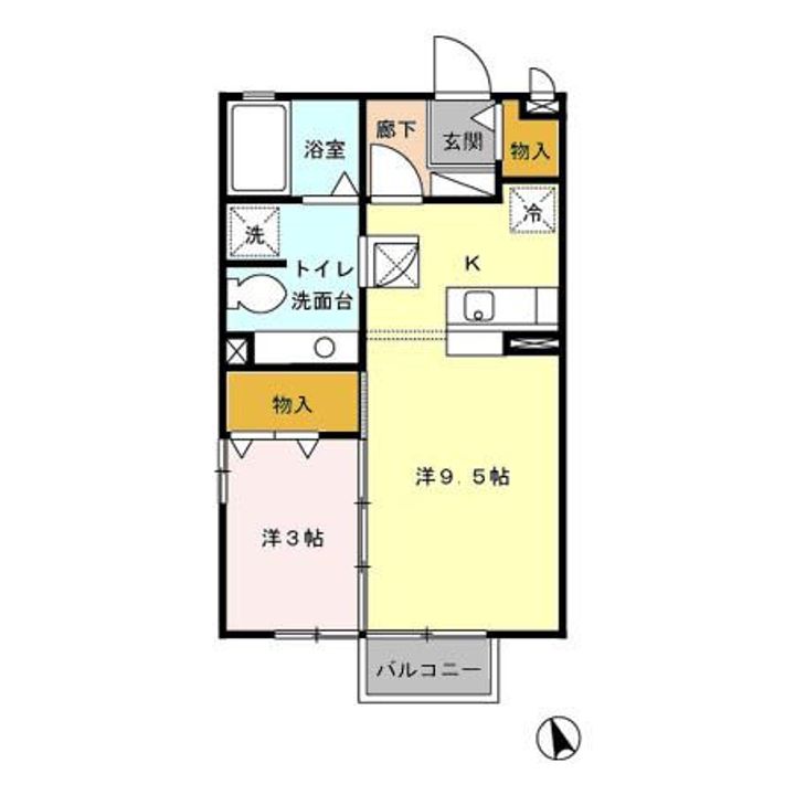 栃木県宇都宮市富士見が丘4(アパート)の賃貸物件の間取り