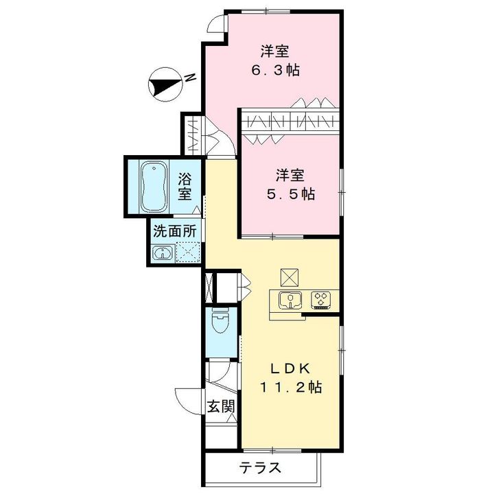 ルミエール レ フルールの間取り