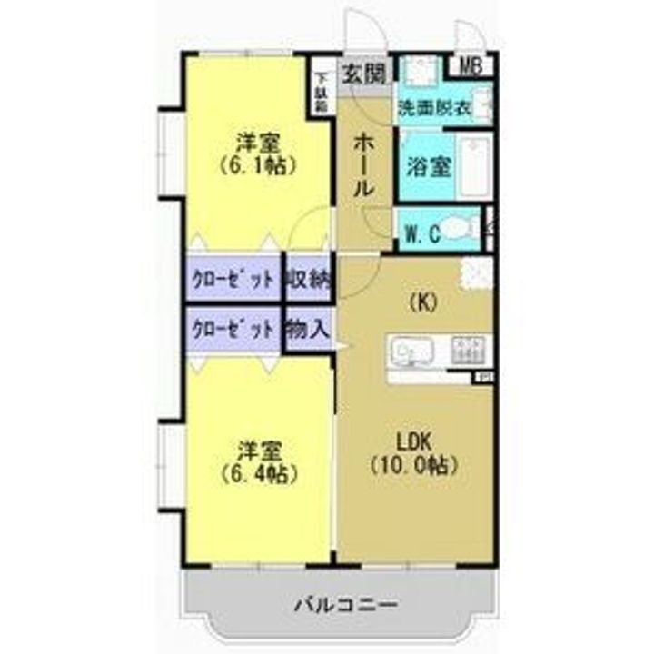 栃木県栃木市城内町2(アパート)の賃貸物件の間取り