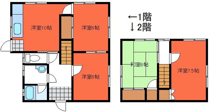 岡山県岡山市中区平井7(一戸建)の賃貸物件の間取り