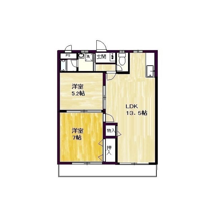 静岡県田方郡函南町間宮(マンション)の賃貸物件の間取り