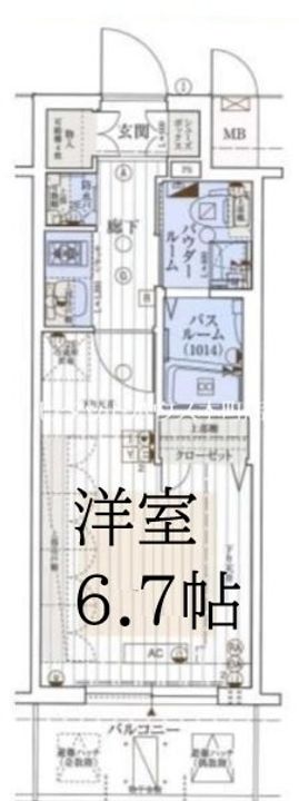 大阪府大阪市北区長柄東3(マンション)の賃貸物件の間取り
