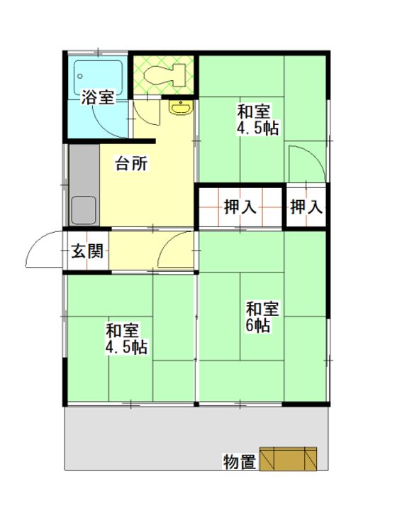 栃木県小山市駅南町3(一戸建)の賃貸物件の間取り