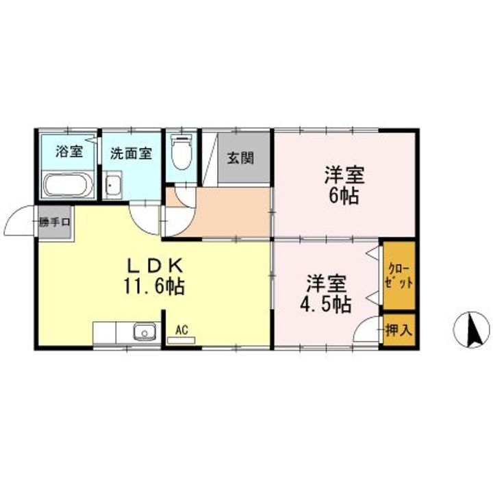 香川県高松市上之町2(一戸建)の賃貸物件の間取り