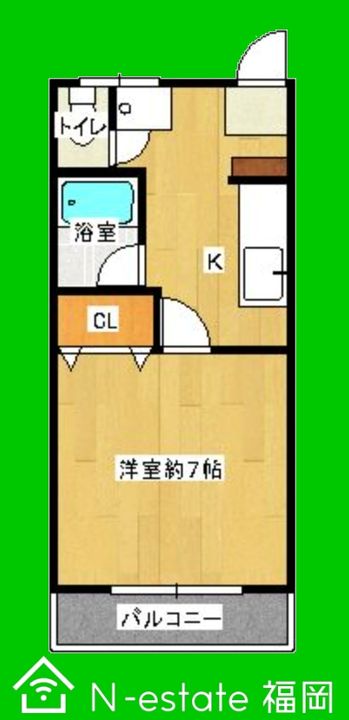 福岡県福岡市早良区高取1(マンション)の賃貸物件の間取り