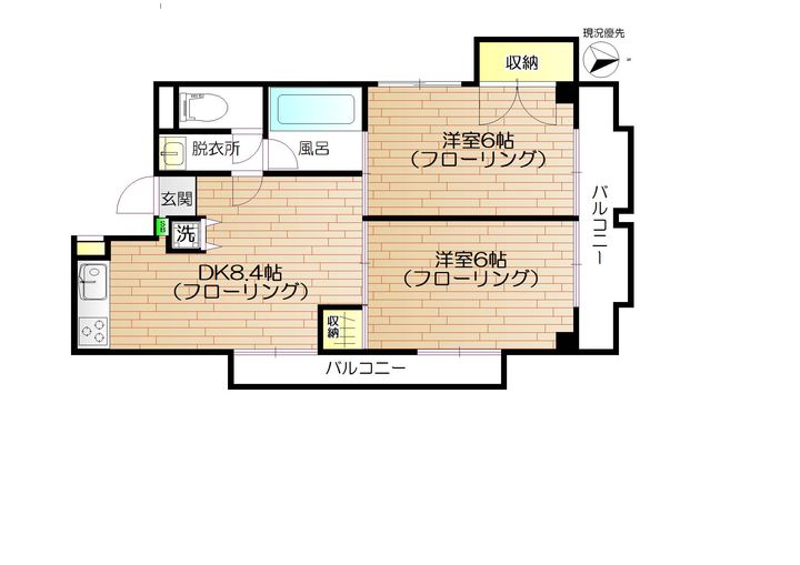 BELL DE もんぜんの間取り