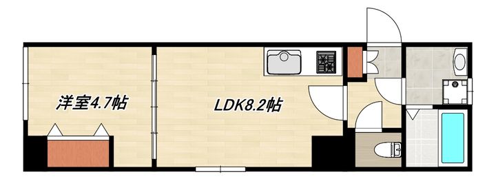 鹿児島県鹿児島市樋之口町(マンション)の賃貸物件の間取り