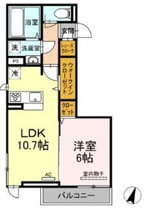 アサヒパレス久保田 A棟の間取り
