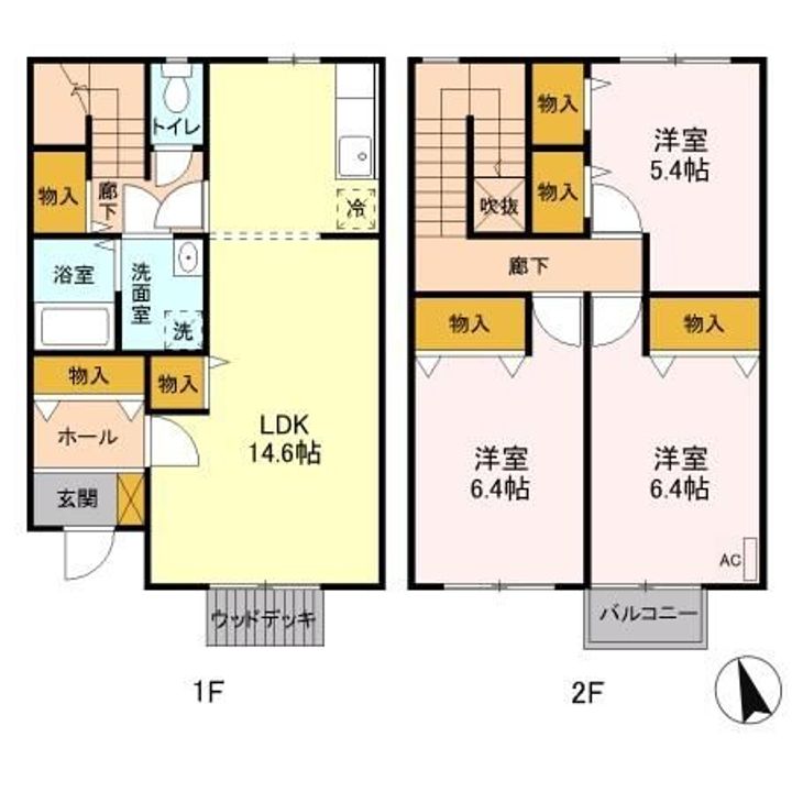栃木県宇都宮市ゆいの杜4(一戸建)の賃貸物件の間取り