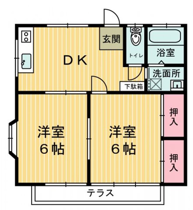 コーポ石川 Aの間取り