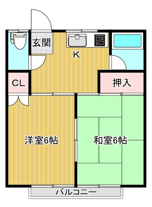 コーポわかばの間取り